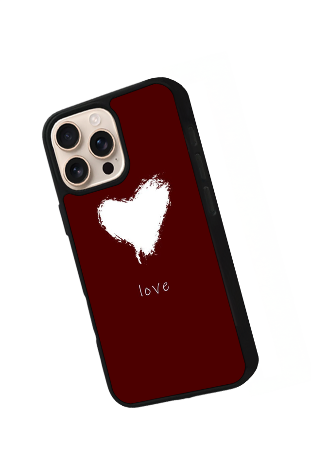 iPhone 15 Pro Max Uyumlu Kalp Love Tasarımlı Glossy Premium Kılıf