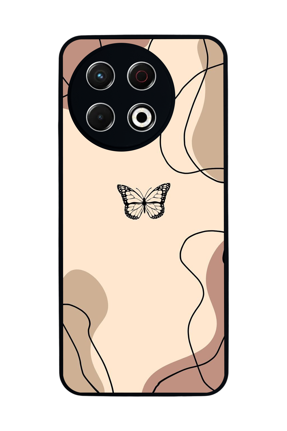 Tecno Spark 30 Pro Uyumlu Kelebek Tasarımlı Glossy Premium Kılıf