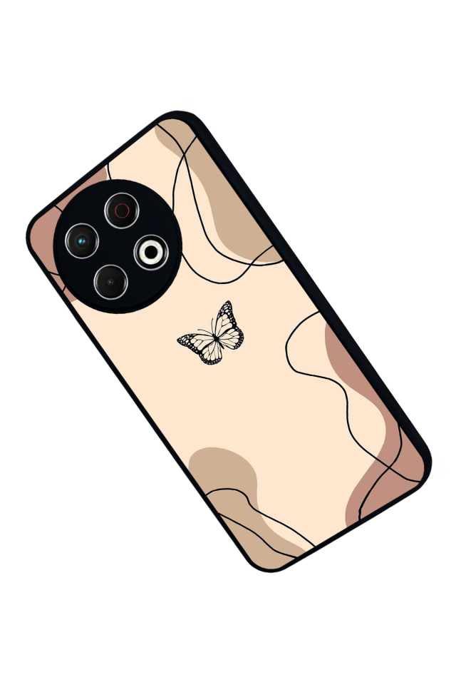 Tecno Spark 30 Pro Uyumlu Kelebek Tasarımlı Glossy Premium Kılıf