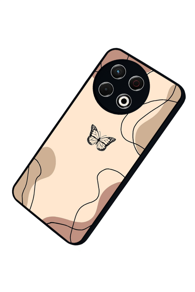 Tecno Spark 30 Pro Uyumlu Kelebek Tasarımlı Glossy Premium Kılıf