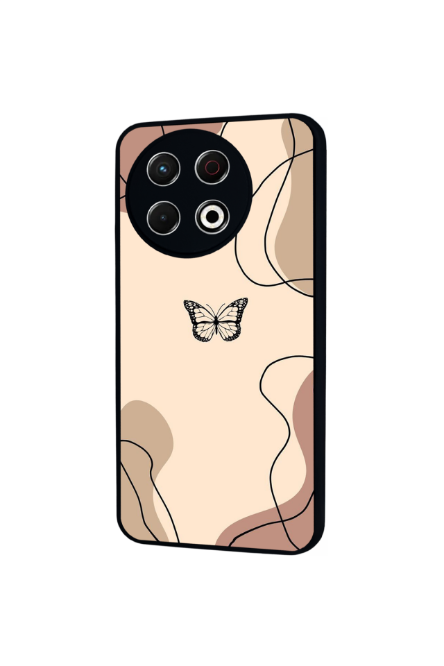 Tecno Spark 30 Pro Uyumlu Kelebek Tasarımlı Glossy Premium Kılıf