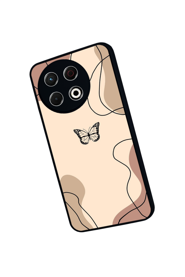 Tecno Spark 30 Pro Uyumlu Kelebek Tasarımlı Glossy Premium Kılıf