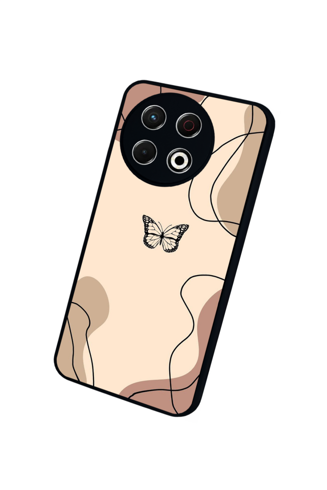 Tecno Spark 30 Pro Uyumlu Kelebek Tasarımlı Glossy Premium Kılıf