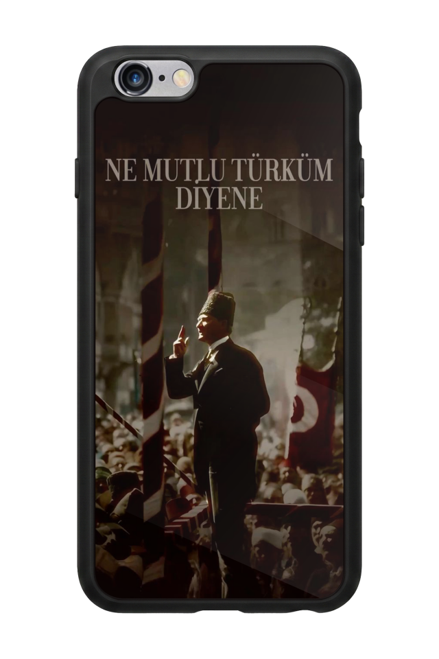 iPhone 6s Plus Uyumlu Mustafa Kemal Ataturk Tasarımlı Glossy Premium Kılıf