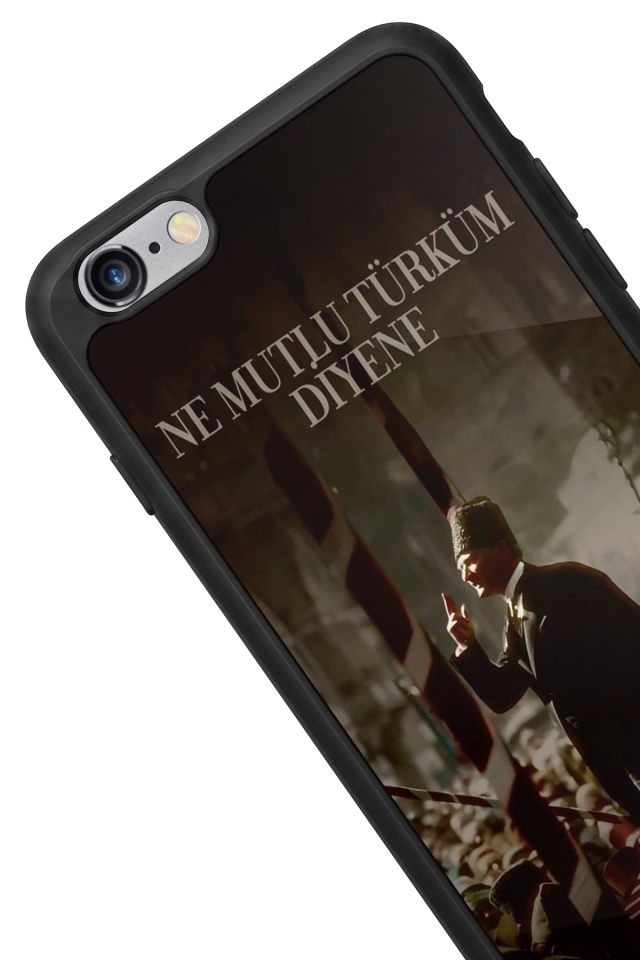 iPhone 6s Plus Uyumlu Mustafa Kemal Ataturk Tasarımlı Glossy Premium Kılıf
