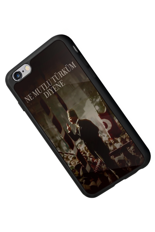 iPhone 6s Plus Uyumlu Mustafa Kemal Ataturk Tasarımlı Glossy Premium Kılıf