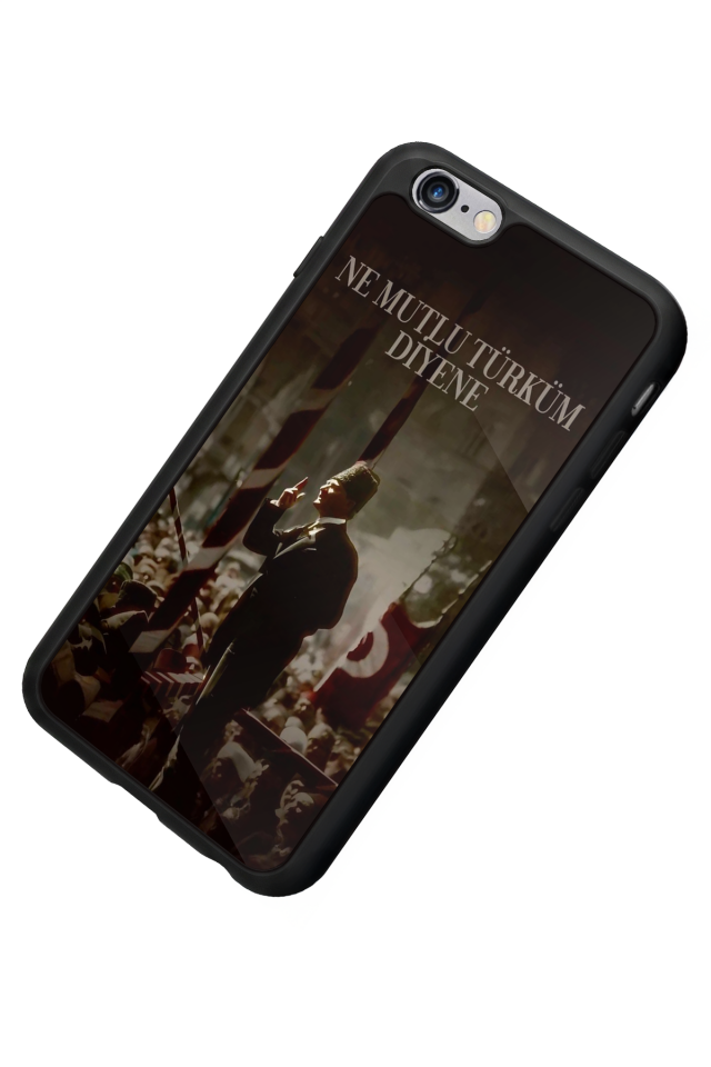 iPhone 6s Plus Uyumlu Mustafa Kemal Ataturk Tasarımlı Glossy Premium Kılıf