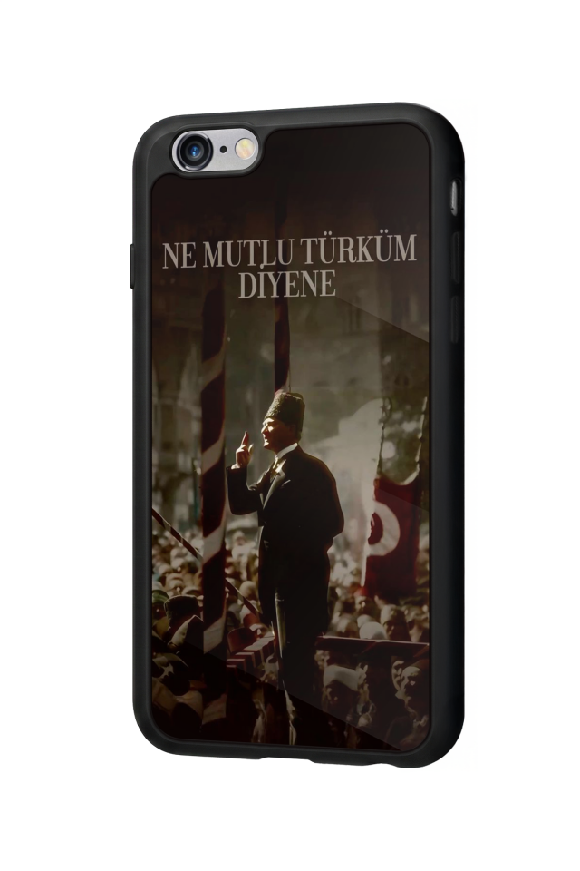 iPhone 6s Plus Uyumlu Mustafa Kemal Ataturk Tasarımlı Glossy Premium Kılıf