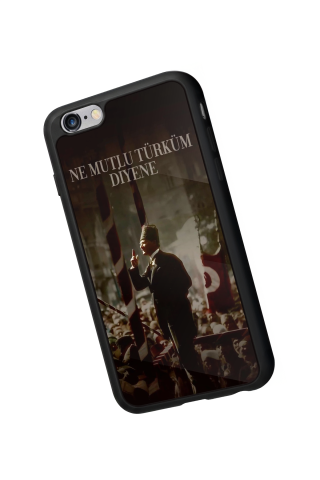 iPhone 6s Plus Uyumlu Mustafa Kemal Ataturk Tasarımlı Glossy Premium Kılıf