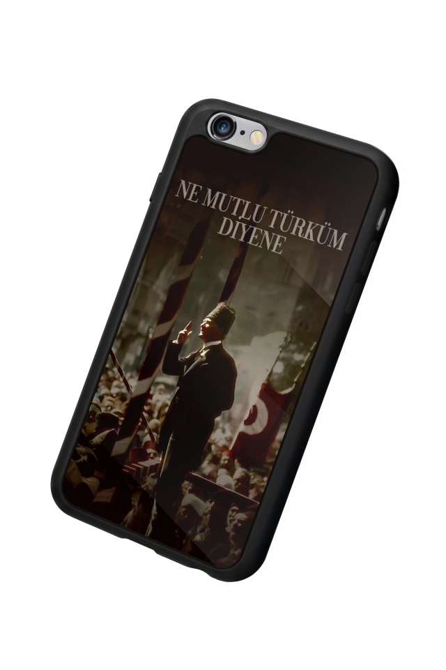 iPhone 6s Plus Uyumlu Mustafa Kemal Ataturk Tasarımlı Glossy Premium Kılıf