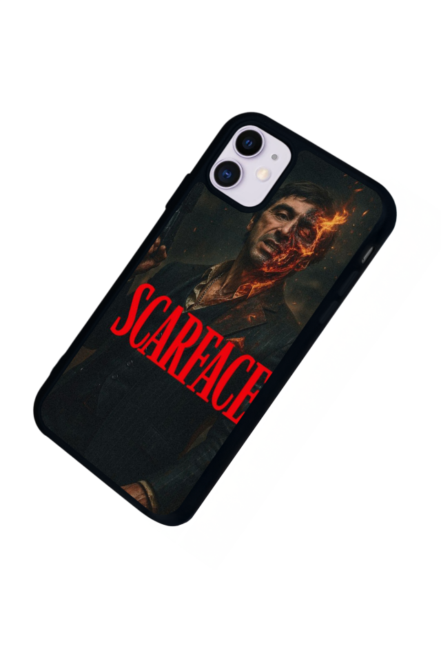 iPhone 11 Uyumlu Scarface Tasarımlı Glossy Premium Kılıf
