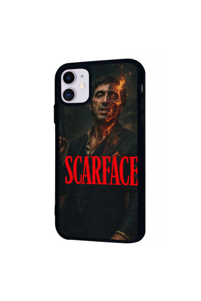 iPhone 11 Uyumlu Scarface Tasarımlı Glossy Premium Kılıf