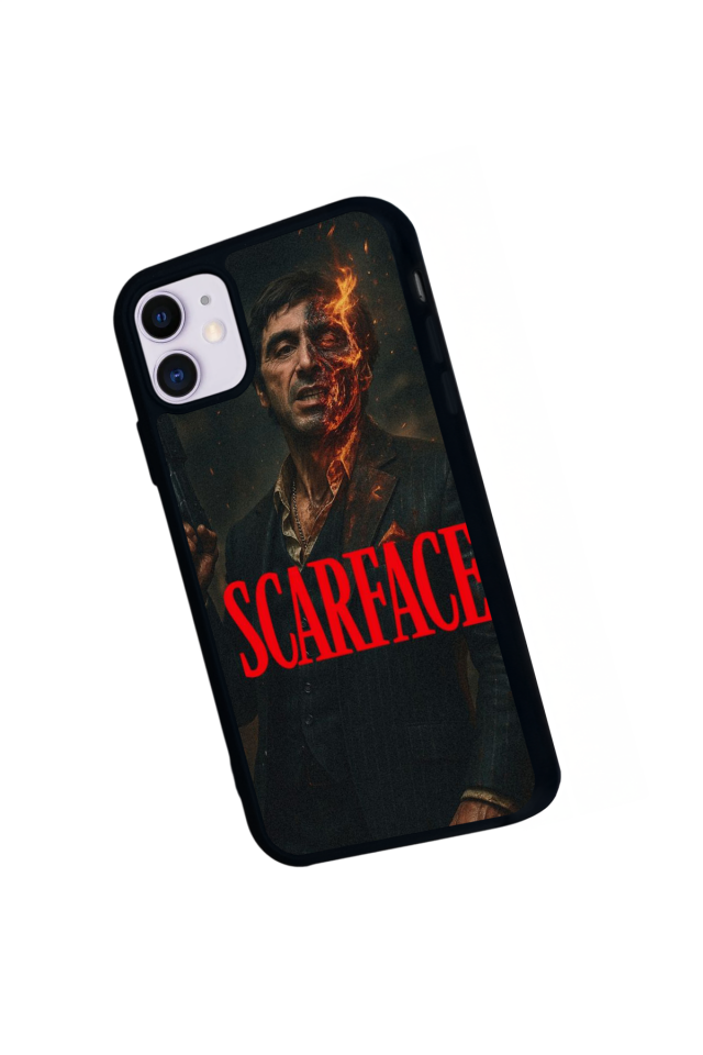iPhone 11 Uyumlu Scarface Tasarımlı Glossy Premium Kılıf