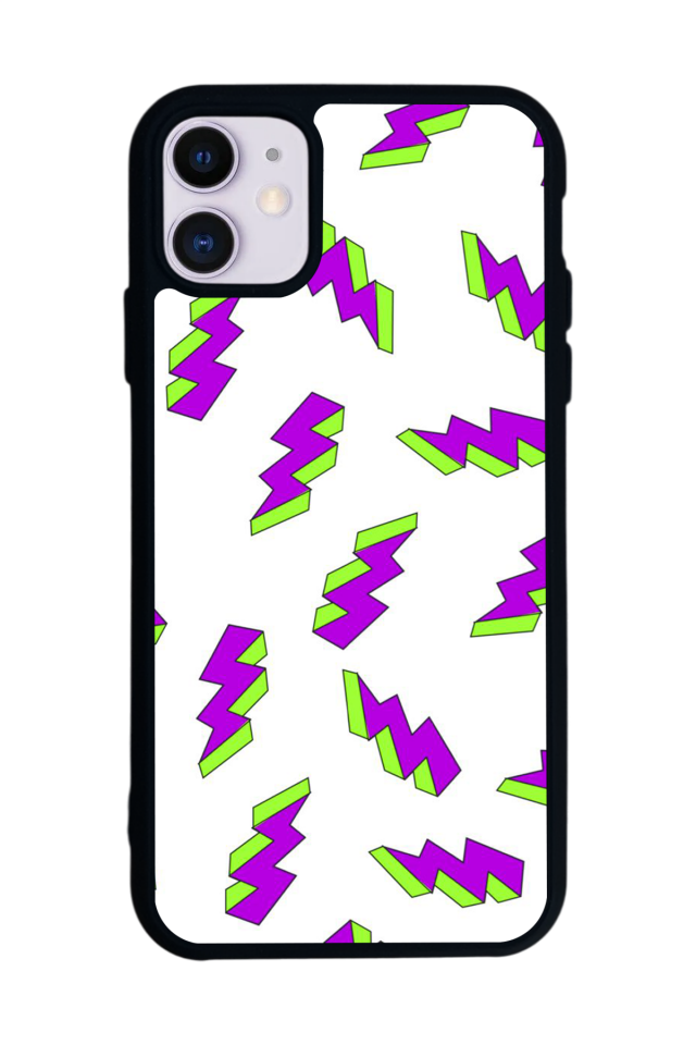 iPhone 11 Uyumlu Simsek Tasarımlı Glossy Premium Kılıf