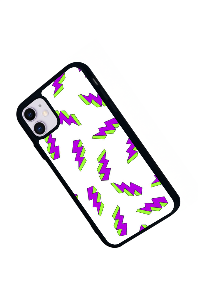 iPhone 11 Uyumlu Simsek Tasarımlı Glossy Premium Kılıf
