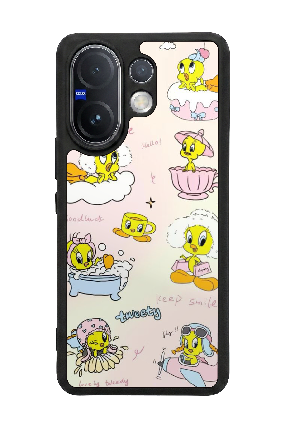 Vivo V60 Uyumlu Tweety Tasarımlı Glossy Premium Kılıf