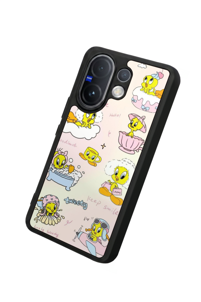 Vivo V60 Uyumlu Tweety Tasarımlı Glossy Premium Kılıf