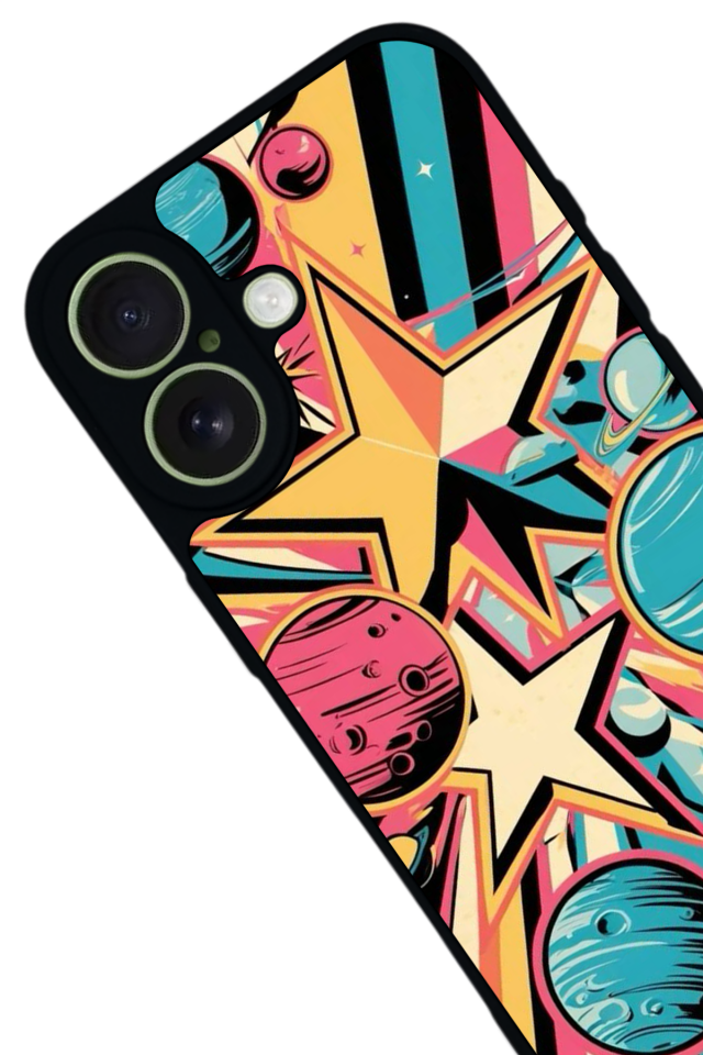 iPhone 17 Uyumlu Uzay Tasarımlı Glossy Premium Kılıf