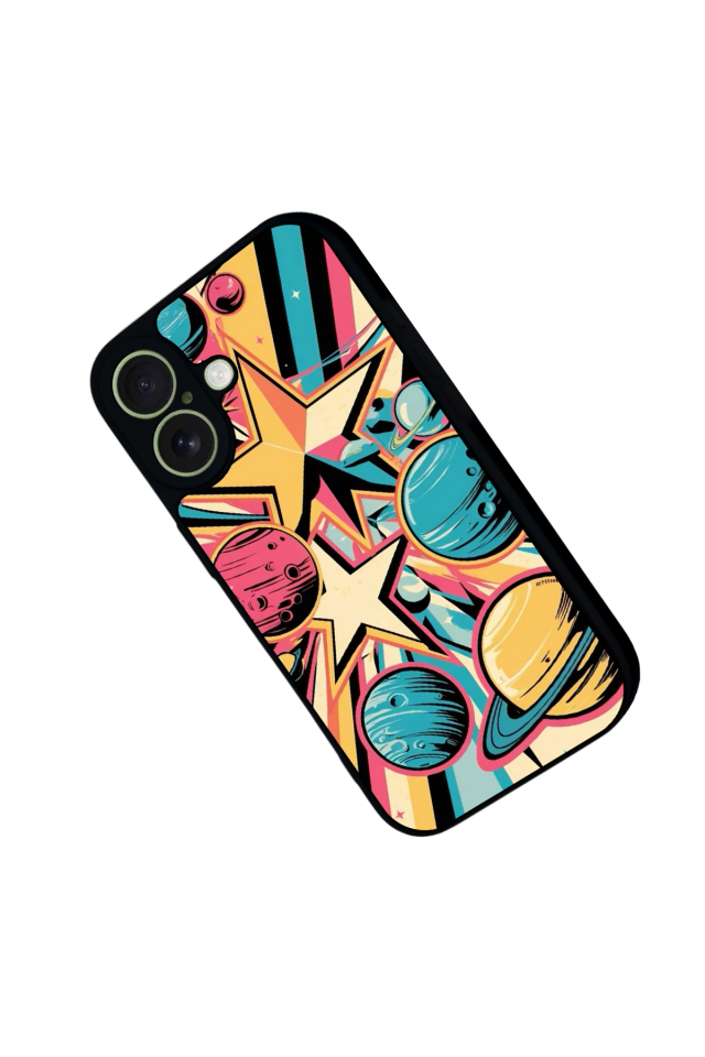 iPhone 17 Uyumlu Uzay Tasarımlı Glossy Premium Kılıf