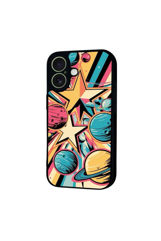iPhone 17 Uyumlu Uzay Tasarımlı Glossy Premium Kılıf