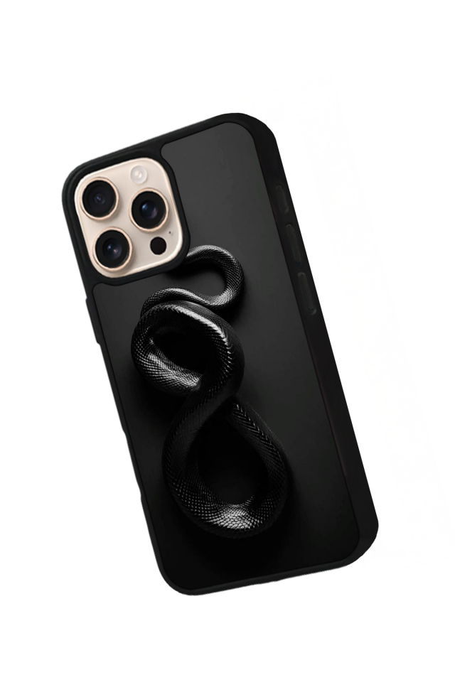 iPhone 14 Pro Uyumlu Yılan Tasarımlı Glossy Premium Kılıf