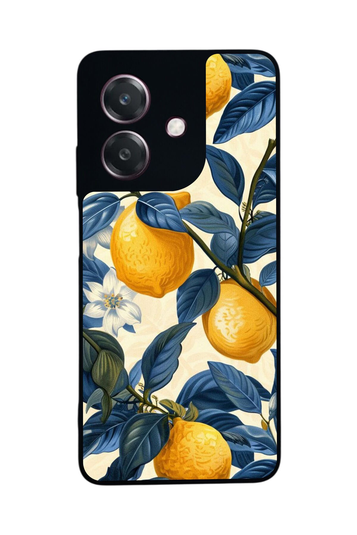 Oppo A3 5G Uyumlu Limon Tasarımlı Glossy Premium Kılıf