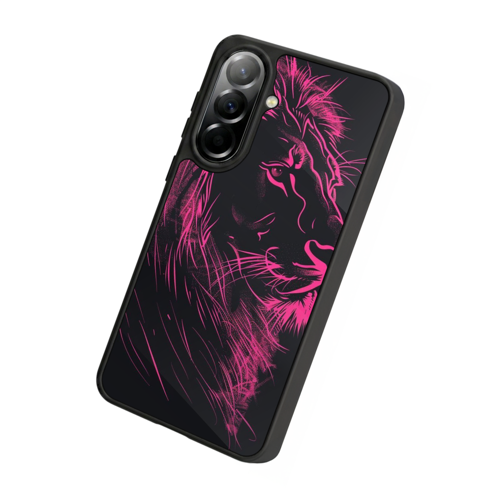 Samsung Galaxy A57 Uyumlu Aslan Tasarımlı Glossy Premium Kılıf