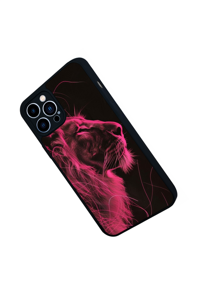 iPhone 12 Pro Max Uyumlu Aslan Tasarımlı Glossy Premium Kılıf