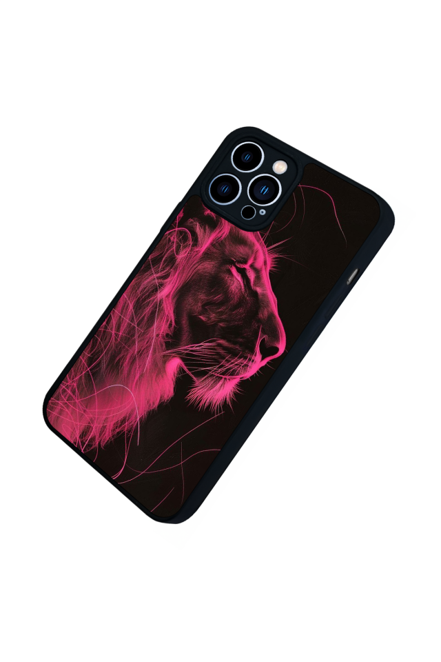 iPhone 12 Pro Max Uyumlu Aslan Tasarımlı Glossy Premium Kılıf