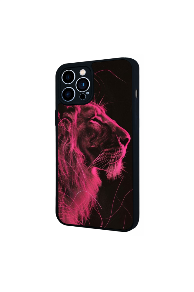 iPhone 12 Pro Max Uyumlu Aslan Tasarımlı Glossy Premium Kılıf