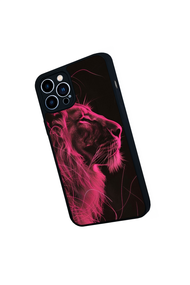 iPhone 12 Pro Max Uyumlu Aslan Tasarımlı Glossy Premium Kılıf