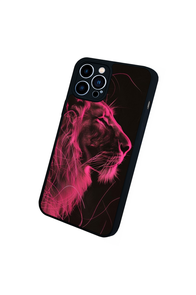 iPhone 12 Pro Max Uyumlu Aslan Tasarımlı Glossy Premium Kılıf