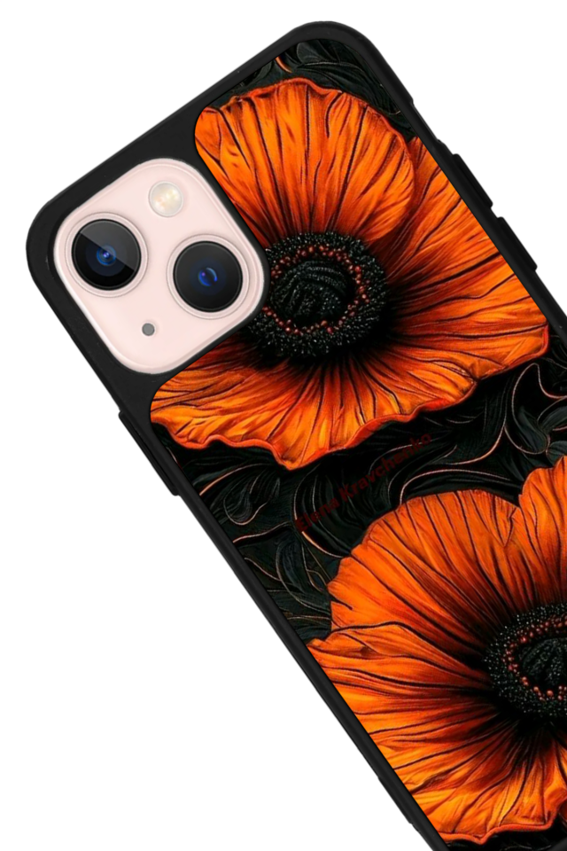 iPhone 15 Plus Uyumlu Botanik Tasarımlı Glossy Premium Kılıf