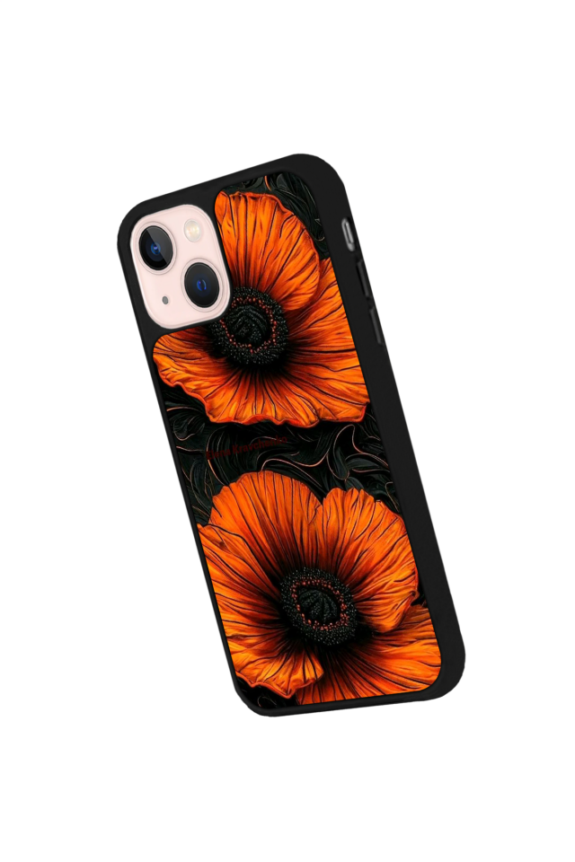iPhone 15 Plus Uyumlu Botanik Tasarımlı Glossy Premium Kılıf
