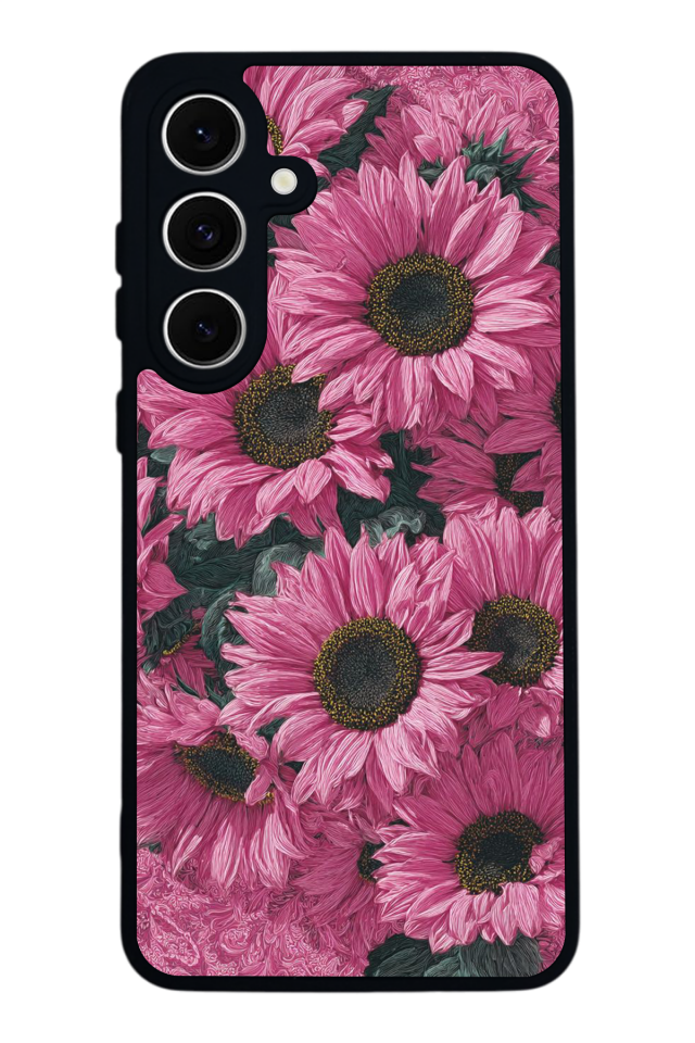 Samsung Galaxy S24 FE Uyumlu Cicek Tasarımlı Glossy Premium Kılıf