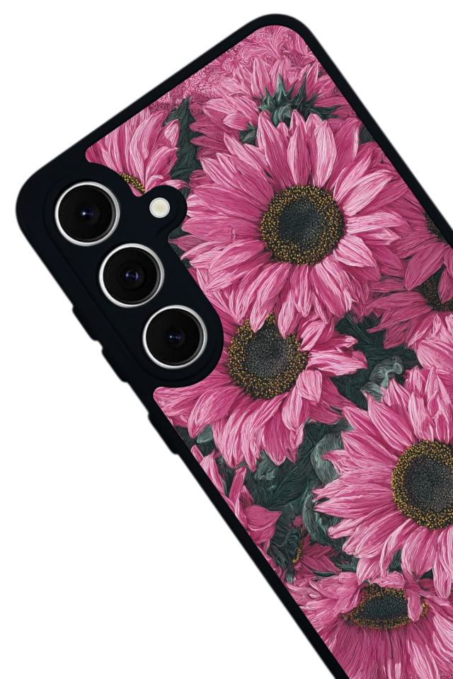 Samsung Galaxy S24 FE Uyumlu Cicek Tasarımlı Glossy Premium Kılıf