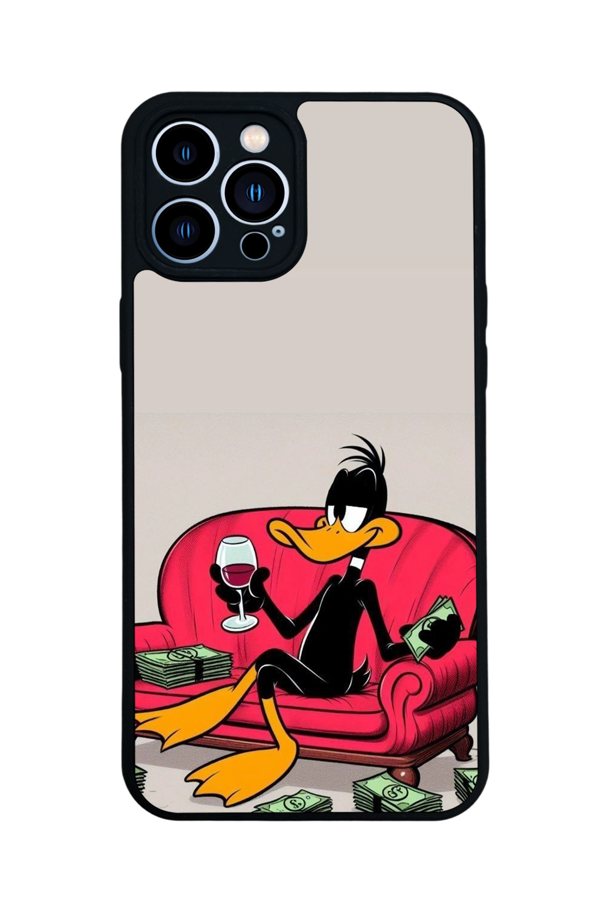 iPhone 13 Pro Max Uyumlu Daffy duck Tasarımlı Glossy Premium Kılıf