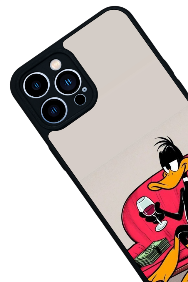 iPhone 13 Pro Max Uyumlu Daffy duck Tasarımlı Glossy Premium Kılıf