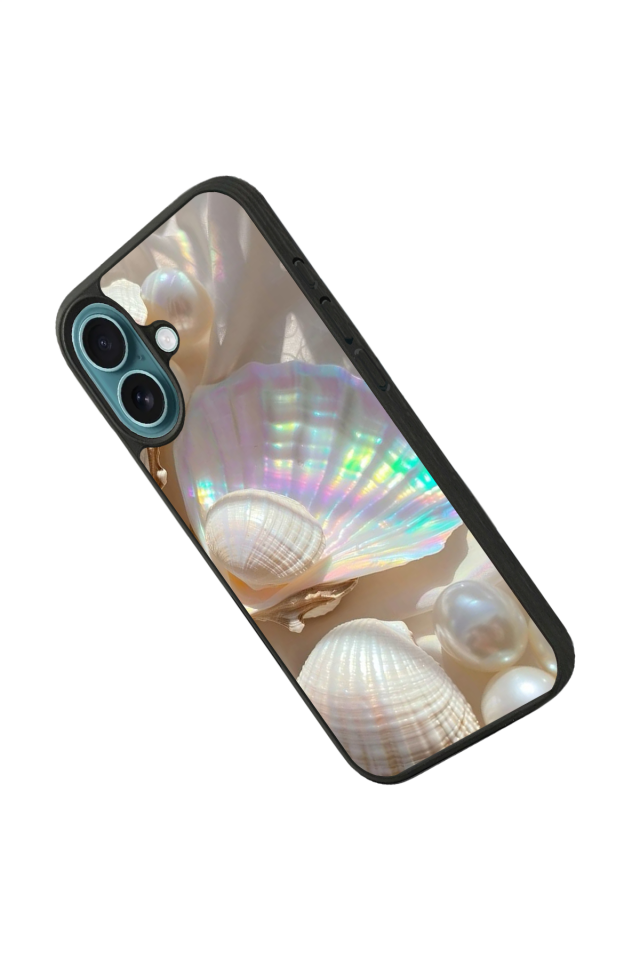 iPhone 16 Uyumlu  İnci Tasarımlı Glossy Premium Kılıf