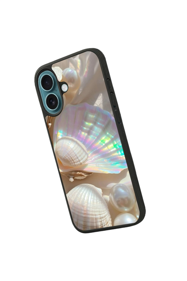 iPhone 16 Uyumlu  İnci Tasarımlı Glossy Premium Kılıf