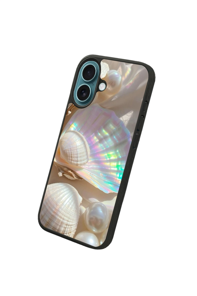 iPhone 16 Uyumlu  İnci Tasarımlı Glossy Premium Kılıf