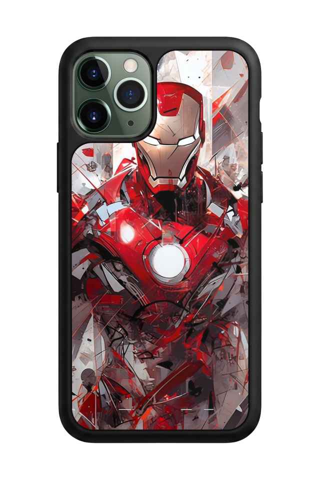 iPhone 11 Pro Max Uyumlu Iron Man ( Demir Adam ) Tasarımlı Glossy Premium Kılıf
