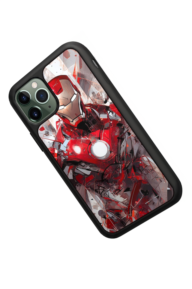 iPhone 11 Pro Max Uyumlu Iron Man ( Demir Adam ) Tasarımlı Glossy Premium Kılıf