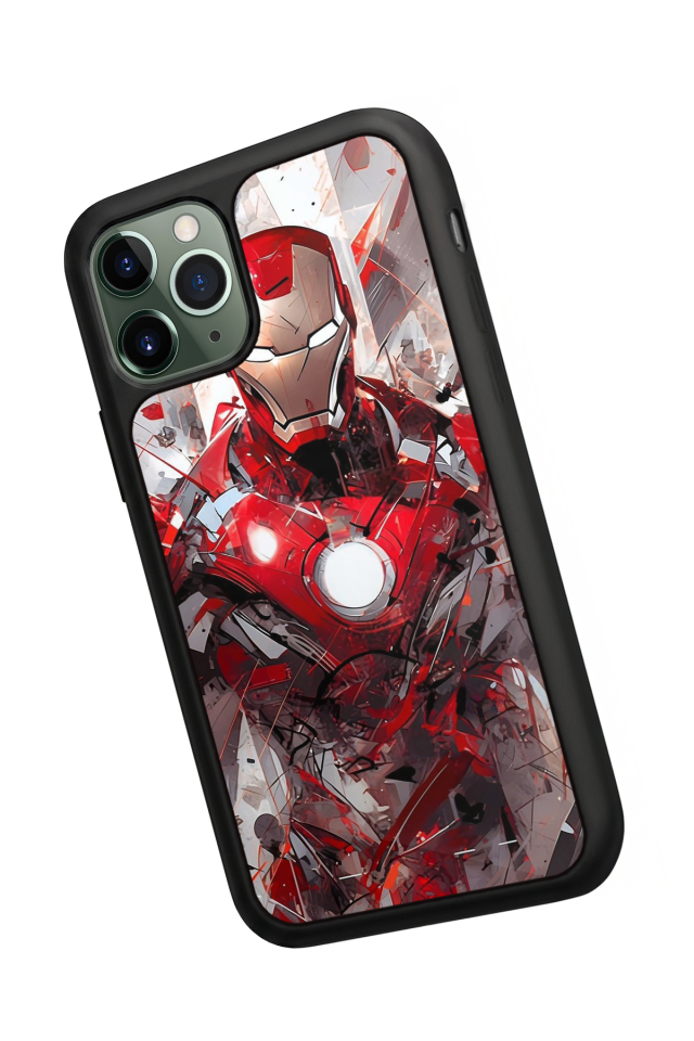 iPhone 11 Pro Max Uyumlu Iron Man ( Demir Adam ) Tasarımlı Glossy Premium Kılıf