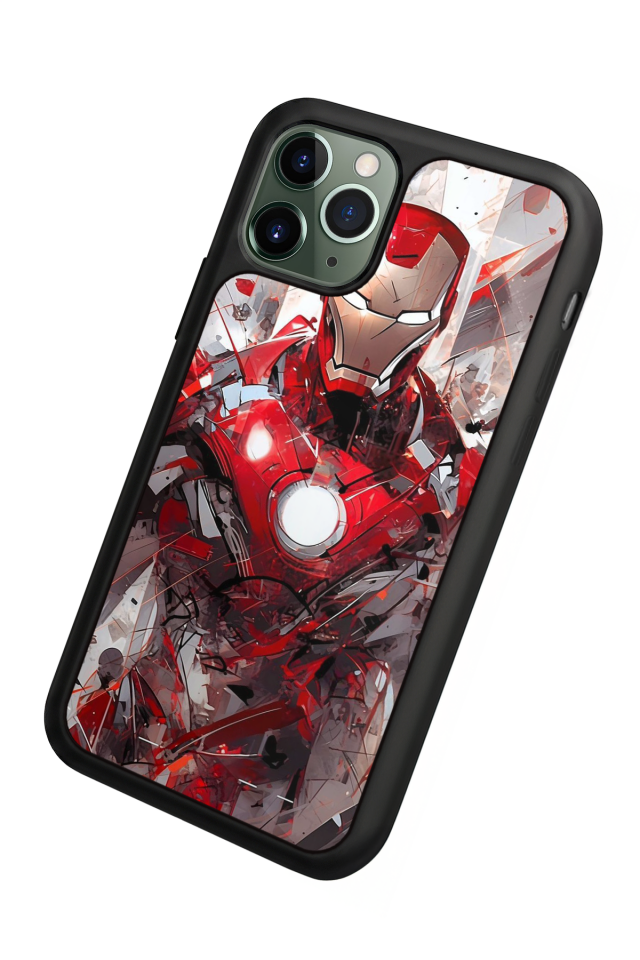 iPhone 11 Pro Max Uyumlu Iron Man ( Demir Adam ) Tasarımlı Glossy Premium Kılıf