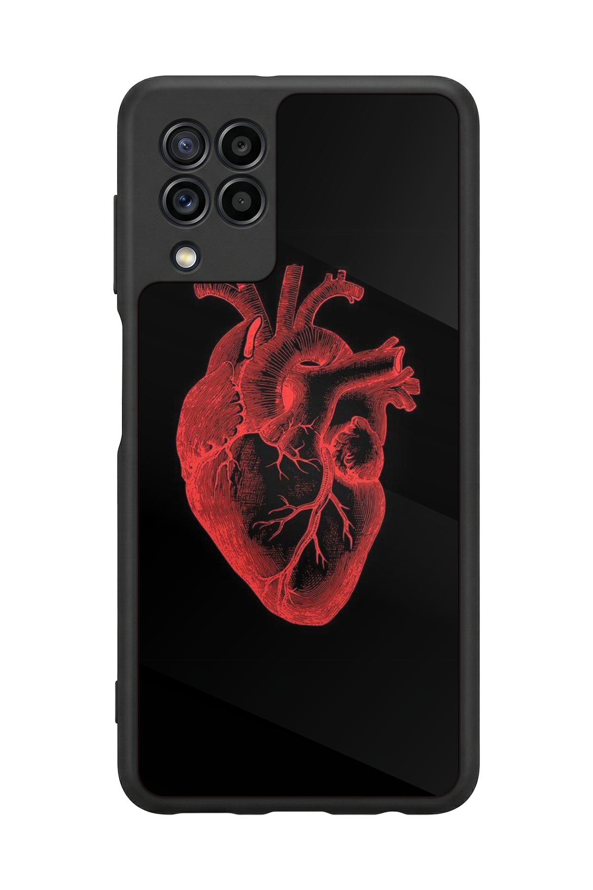 Samsung Galaxy M32 Uyumlu Kalp Love Tasarımlı Glossy Premium Kılıf