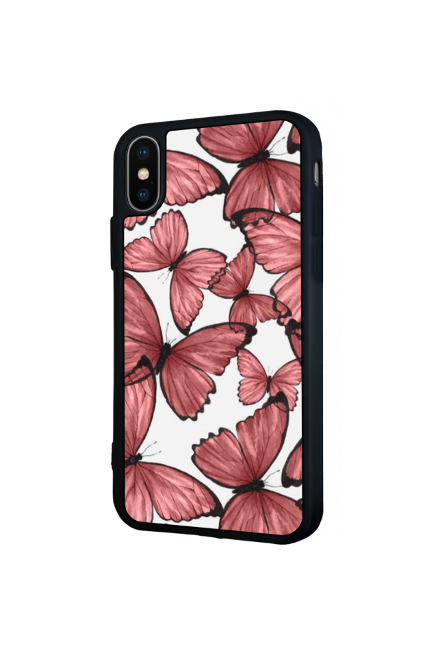 iPhone X/ XS Uyumlu Kelebek Tasarımlı Glossy Premium Kılıf