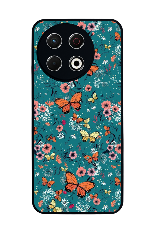 Tecno Spark 30 Pro Uyumlu Kelebek Tasarımlı Glossy Premium Kılıf