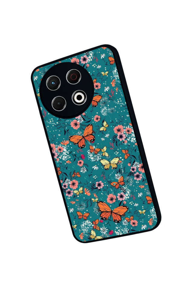 Tecno Spark 30 Pro Uyumlu Kelebek Tasarımlı Glossy Premium Kılıf