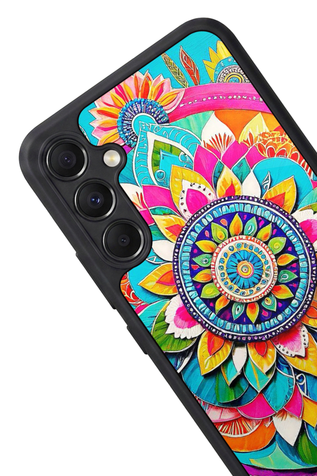 Samsung Galaxy M34 Uyumlu Mandala Tasarımlı Glossy Premium Kılıf
